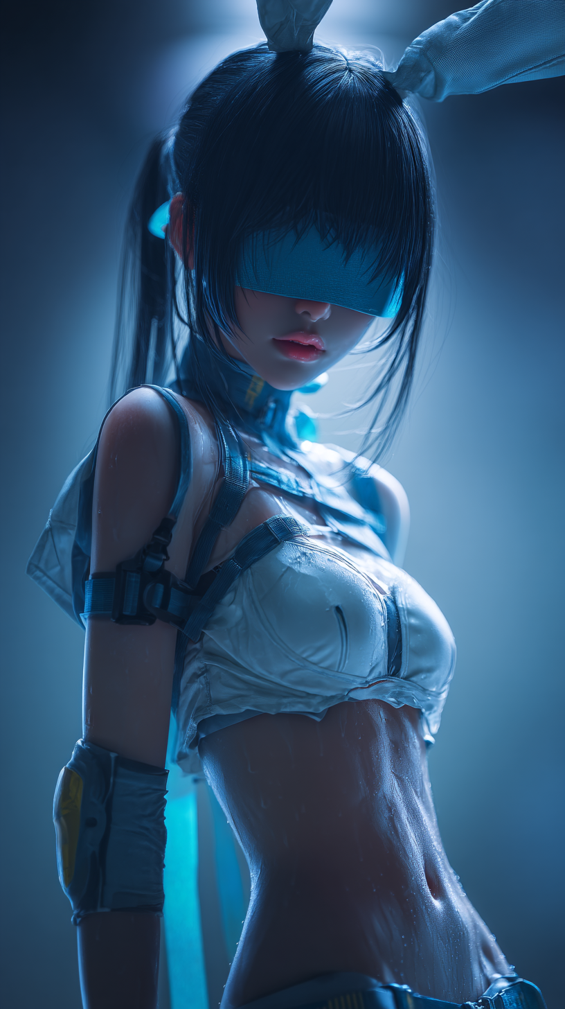 fond d'écran fille lapin iphone 4k télécharger gratuit