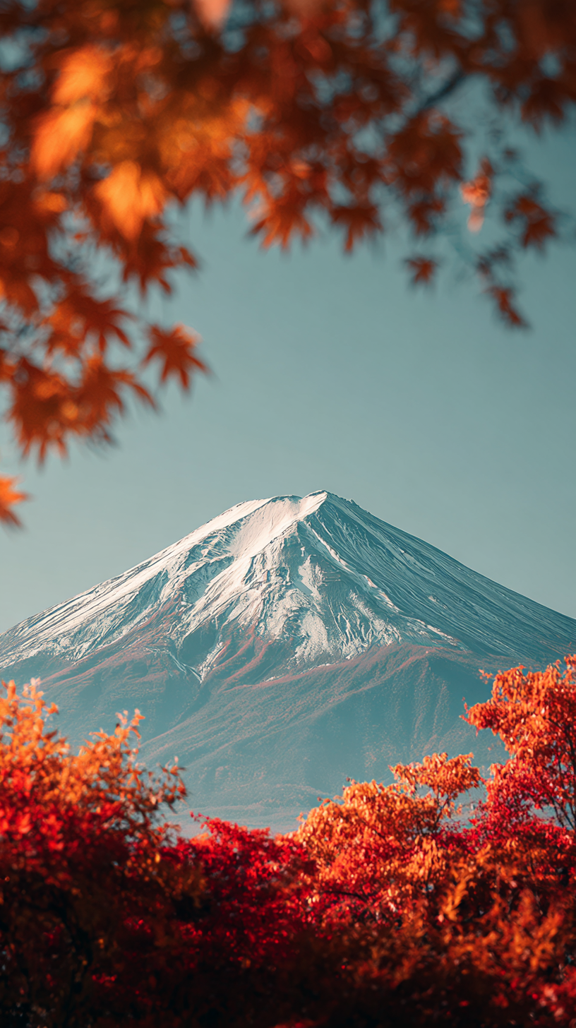 fond d'écran Mont Fuji téléphone Realme télécharger gratuit