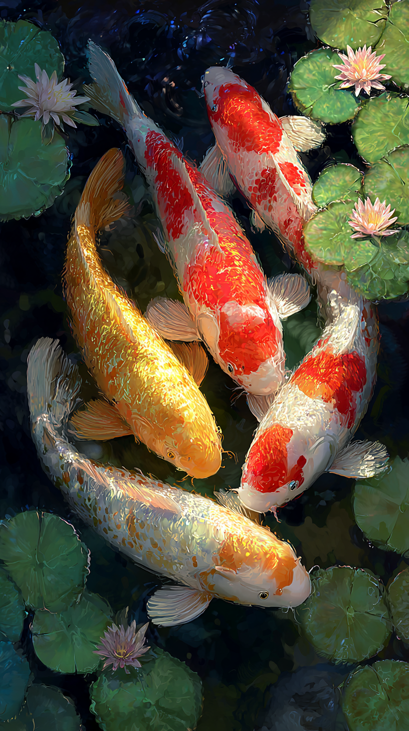 photo fond d'écran Koï iphone télécharger gratuit