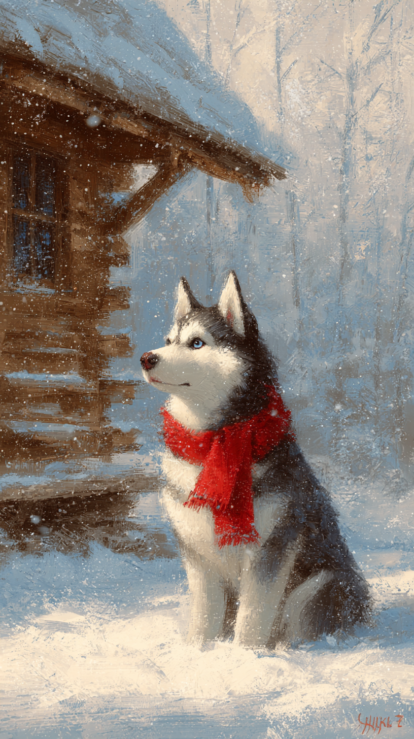 fond d'écran Husky pour téléphone télécharger gratuit