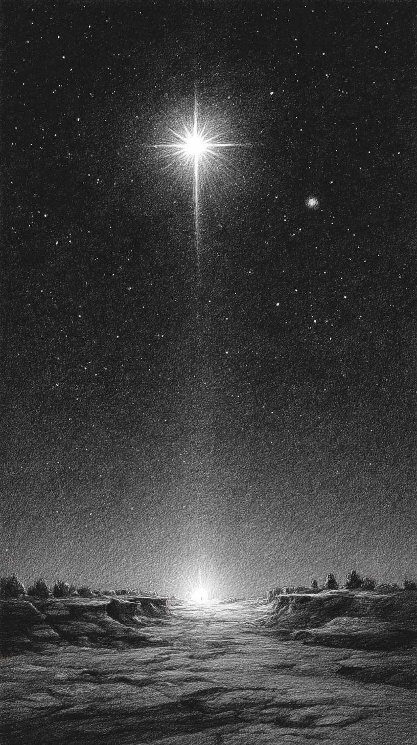 fond d'écran Étoile de Bethléem iphone 14 télécharger gratuit