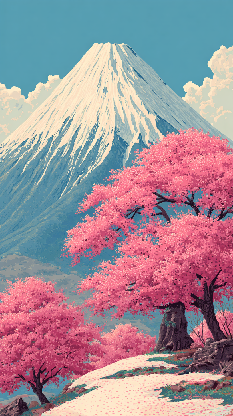 fond d'écran Mont Fuji 4k iphone gratuit