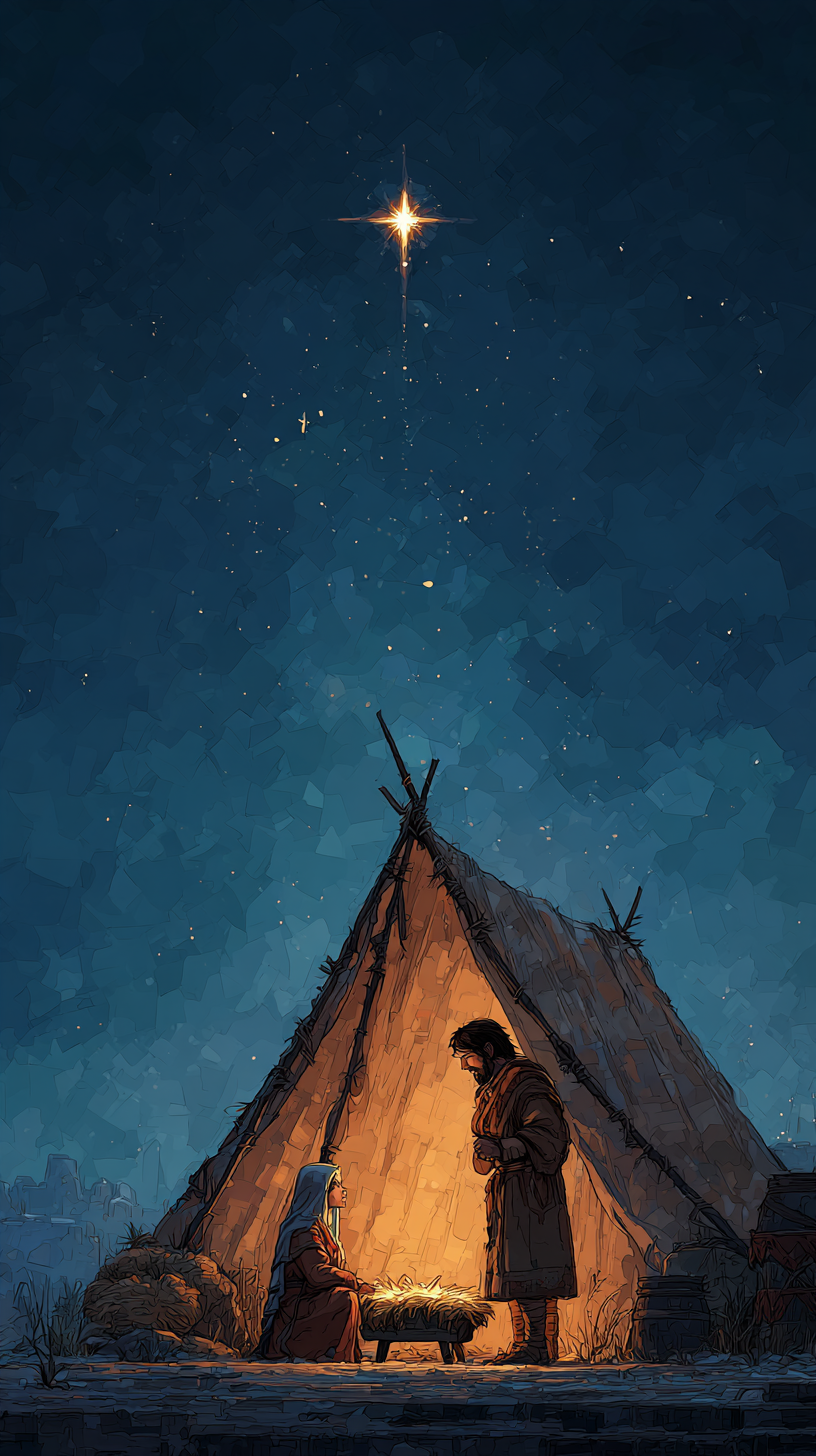 fond d'écran Étoile de Bethléem iphone x télécharger gratuit