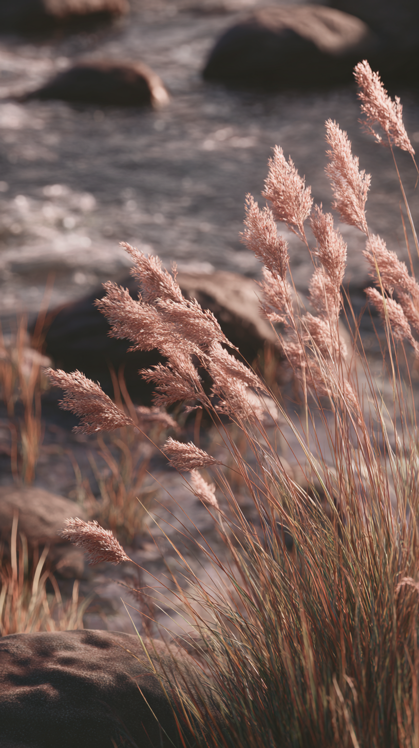 fond d'écran roseau iphone 15 pro gratuit