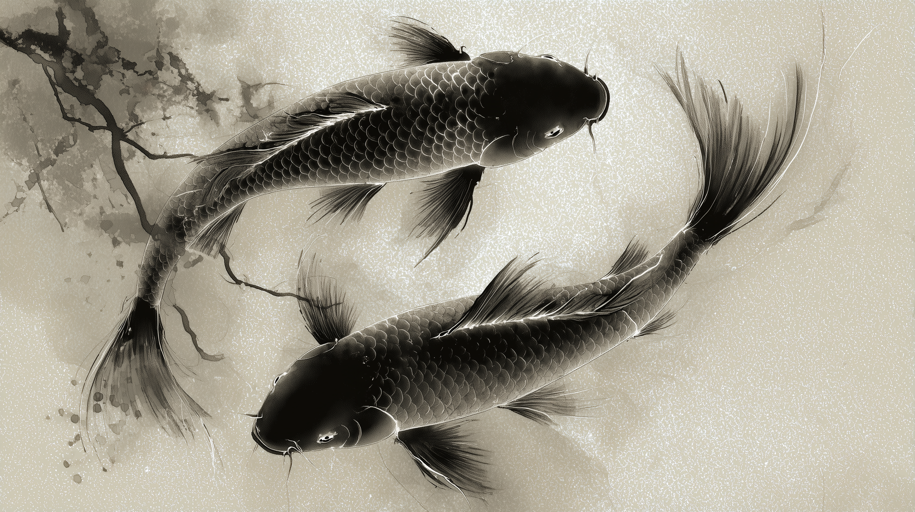 fond d'écran Koï hp windows 11 téléchargement gratuit