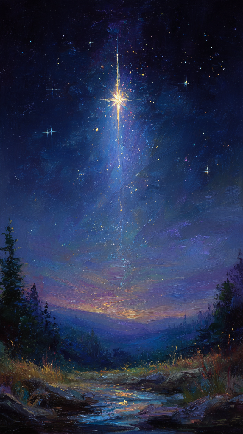 fond d'écran Étoile de Bethléem iphone xr gratuit