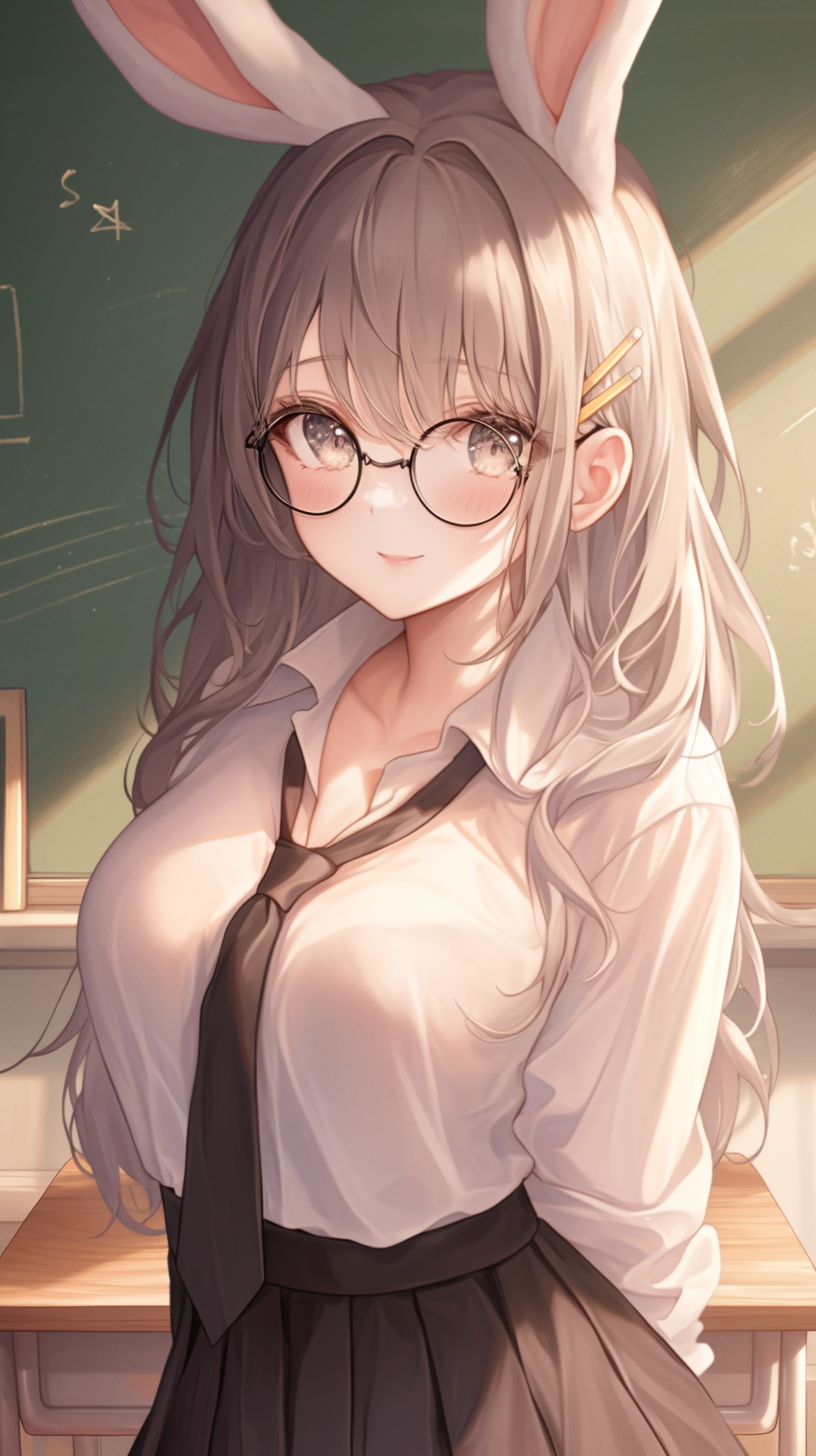 fond d'écran fille lapin android gratuit sans filigrane