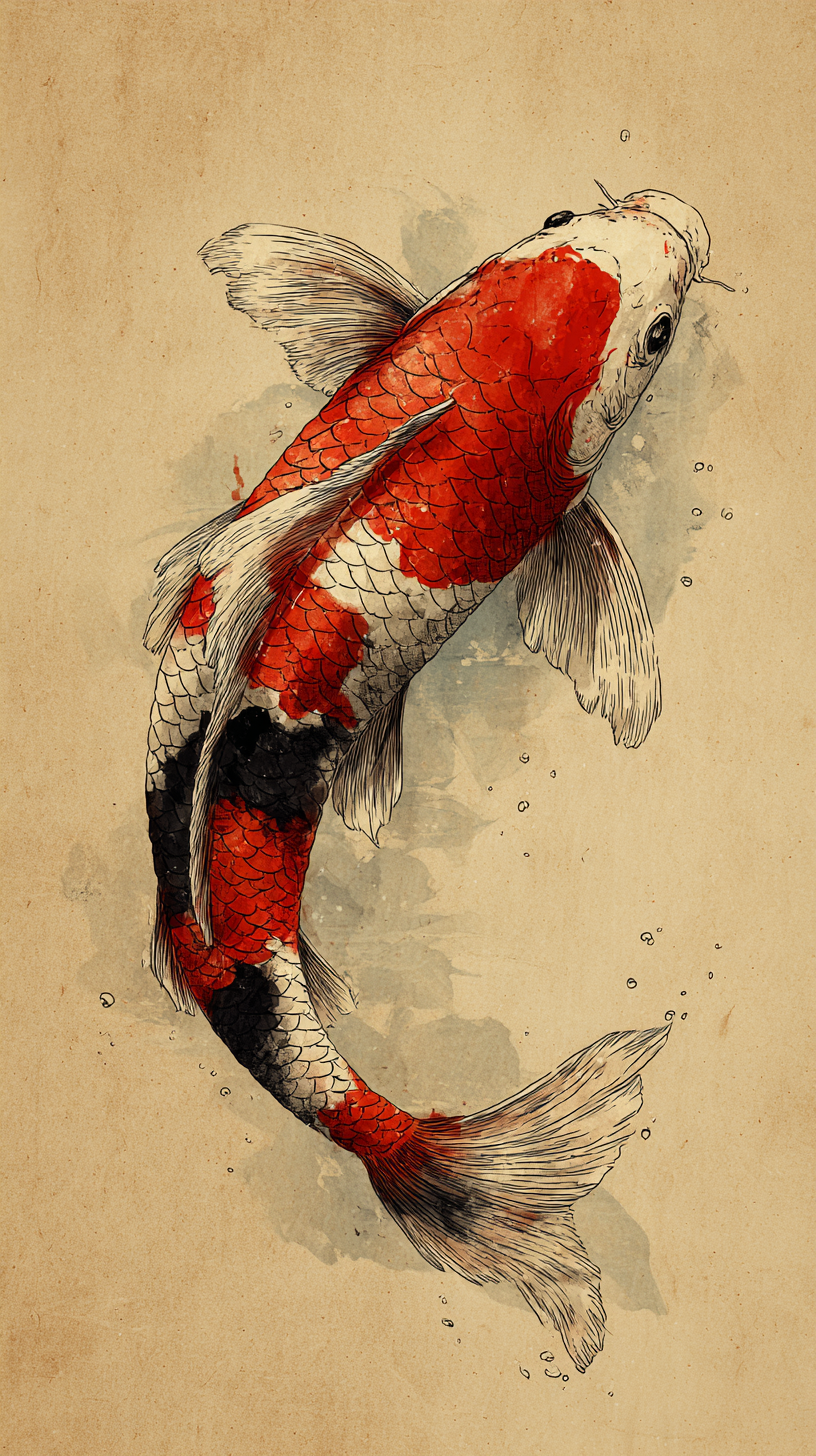 fond d'écran Koï téléphone OnePlus gratuit