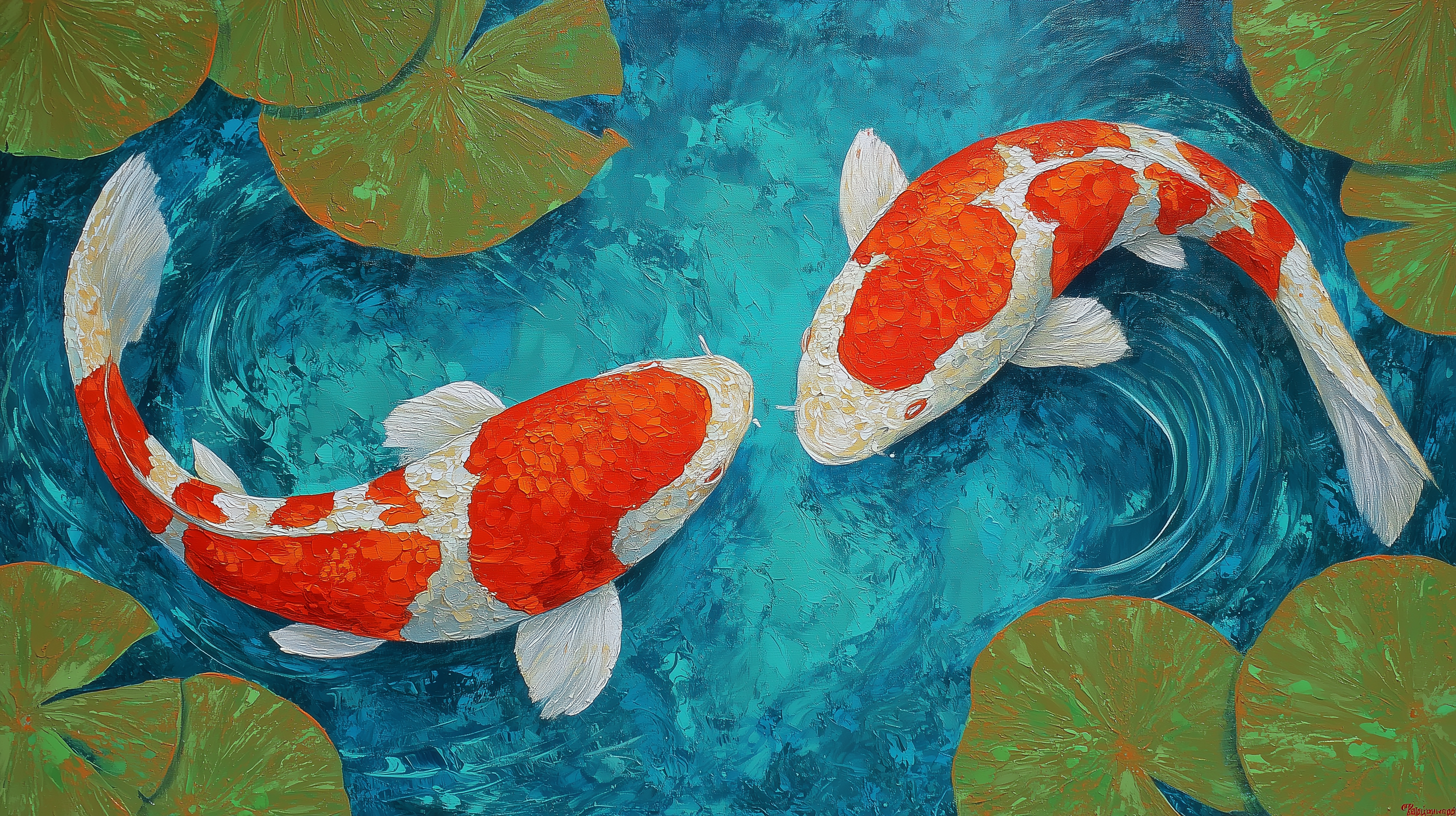 fond d'écran Koï mac téléchargement gratuit