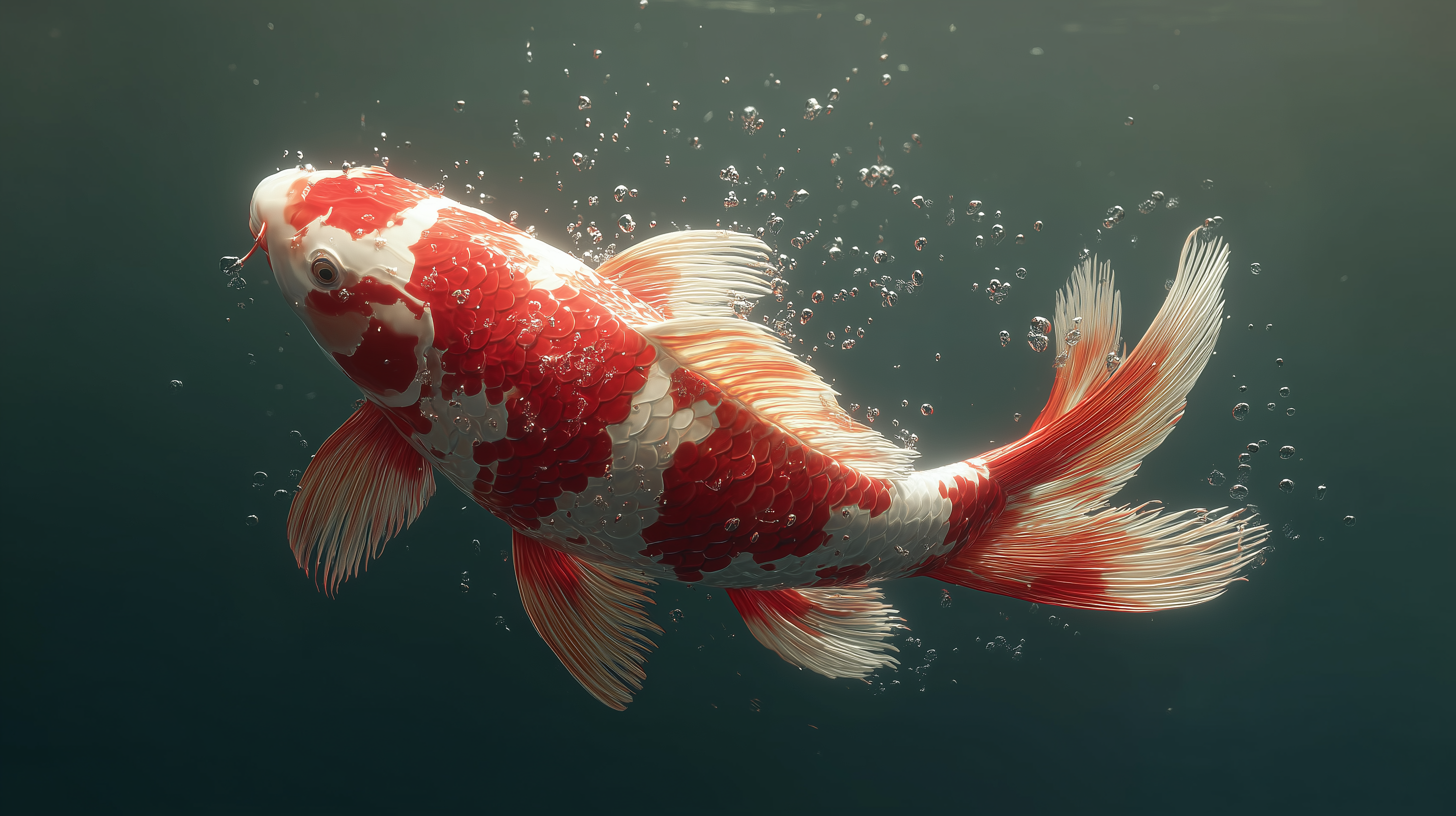 fond d'écran Koï pc 2560x1440 téléchargement gratuit