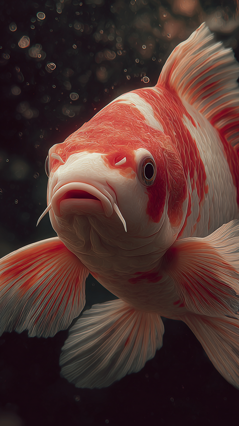 iphone fond d'écran Koï kawaii gratuit