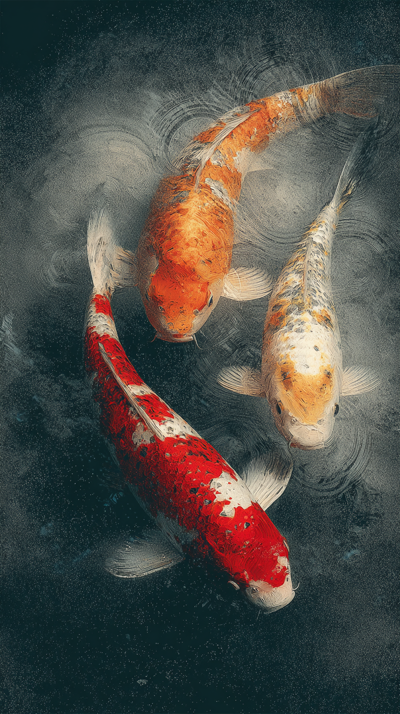 fond d'écran Koï iphone ios gratuit