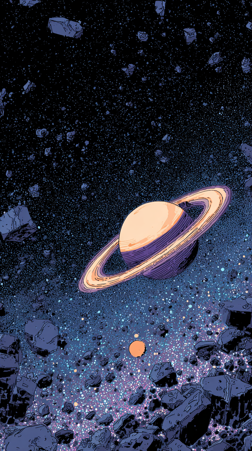 fond d'écran Saturne téléphone gratuit