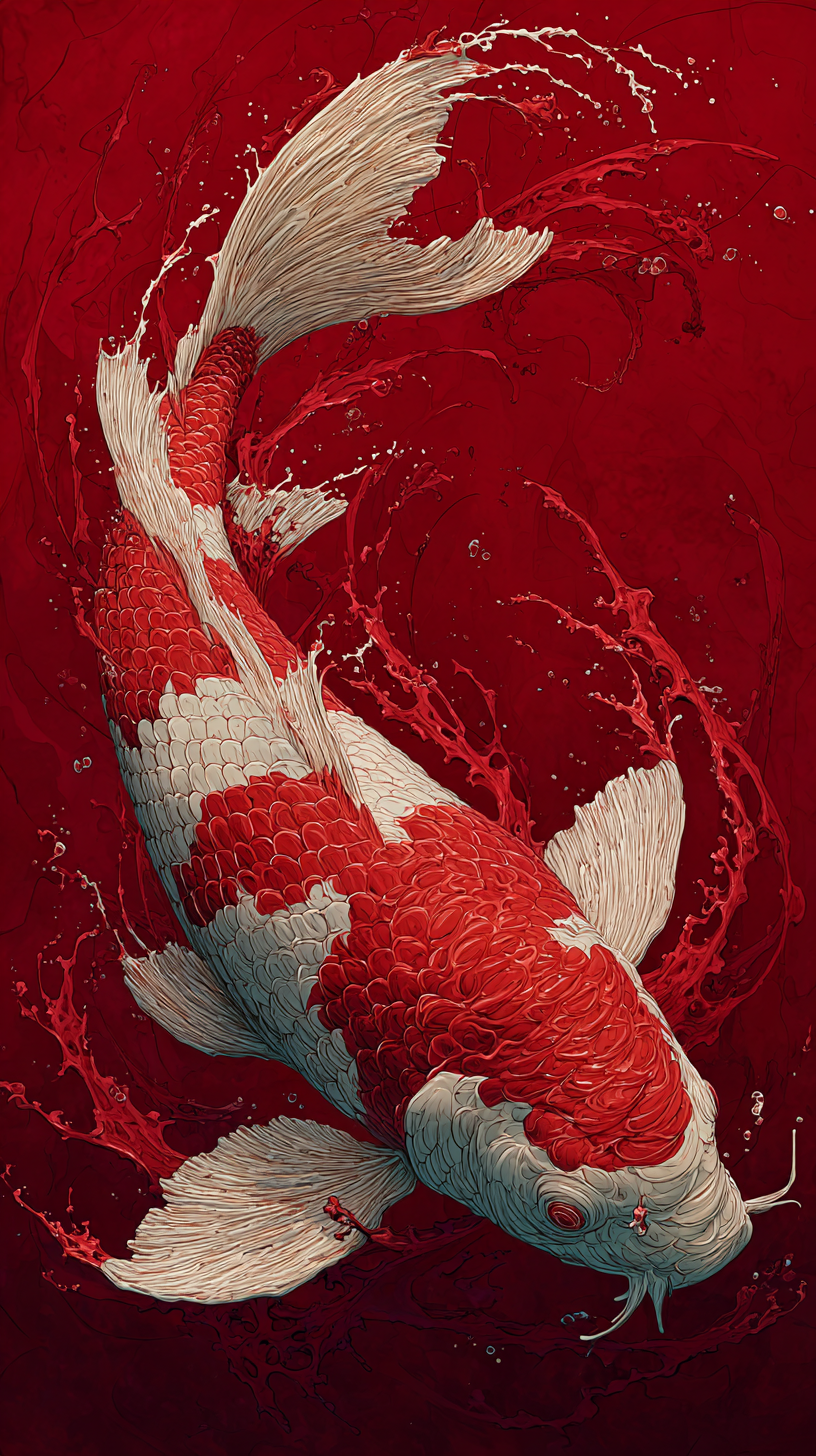 fond d'écran Koï téléphone 4k gratuit