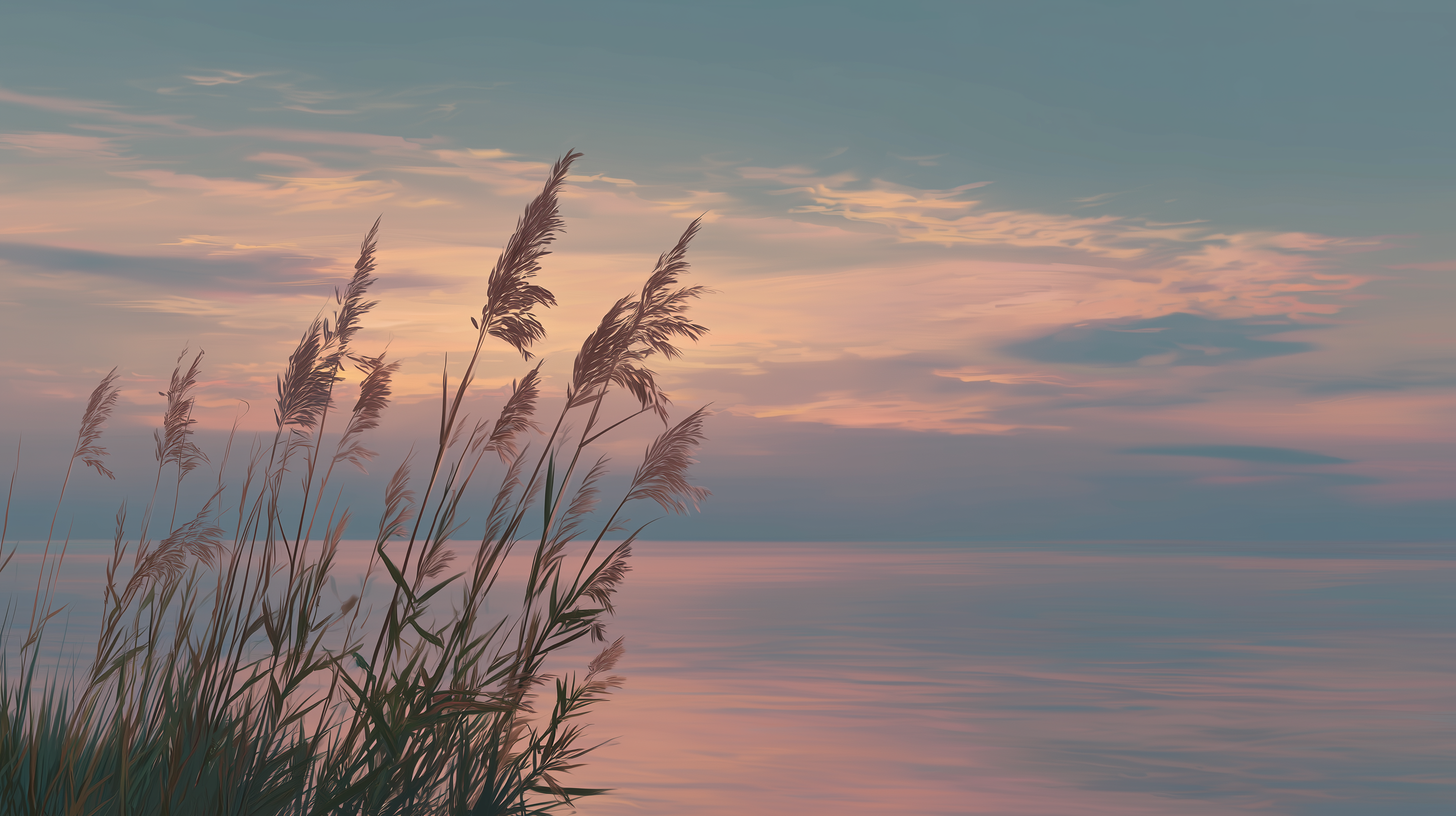 fond d'écran roseau windows 11 ultra hd téléchargement gratuit