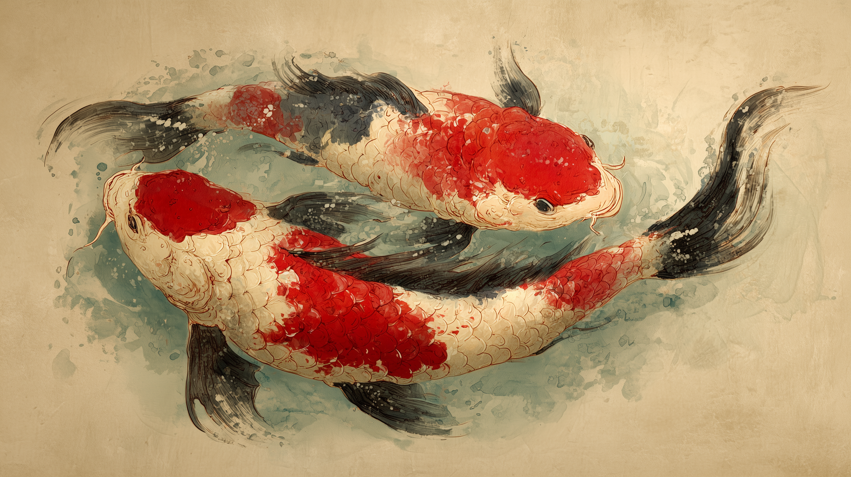 fond d'écran Koï pc 5120x2880 téléchargement gratuit