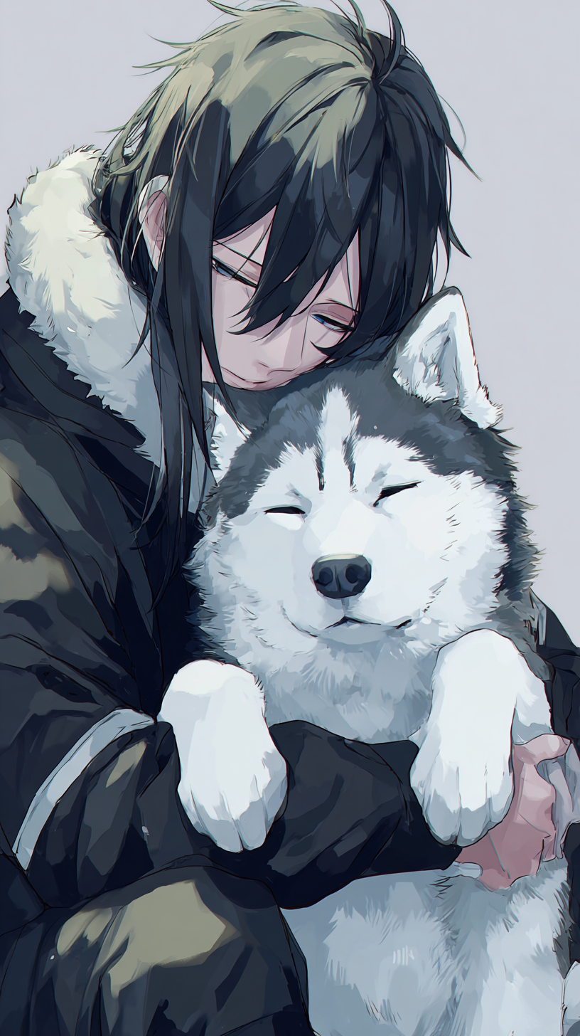 fond d'écran Husky iphone 16e gratuit