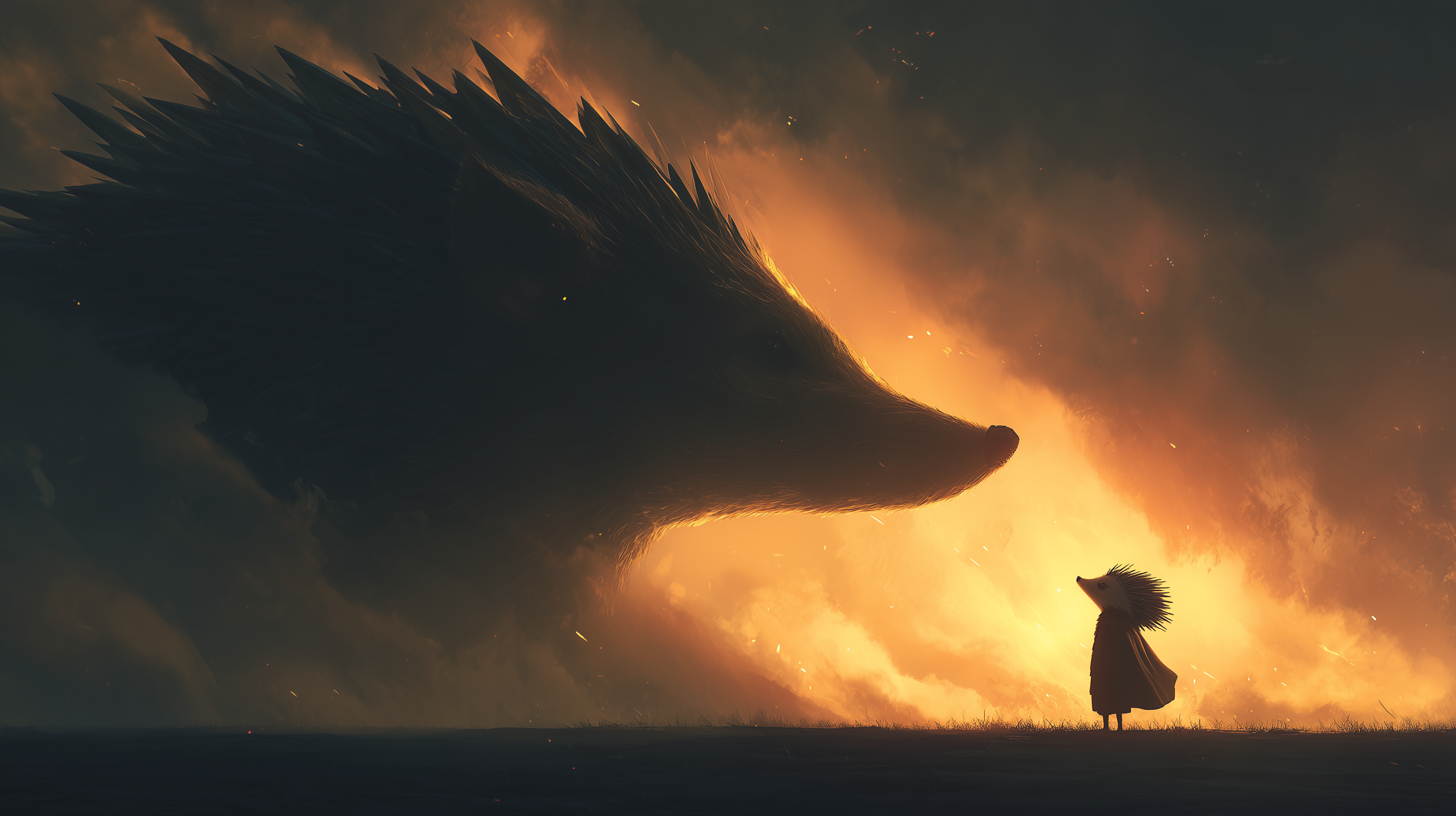 fond d'écran Hérisson 16:9 4k téléchargement gratuit