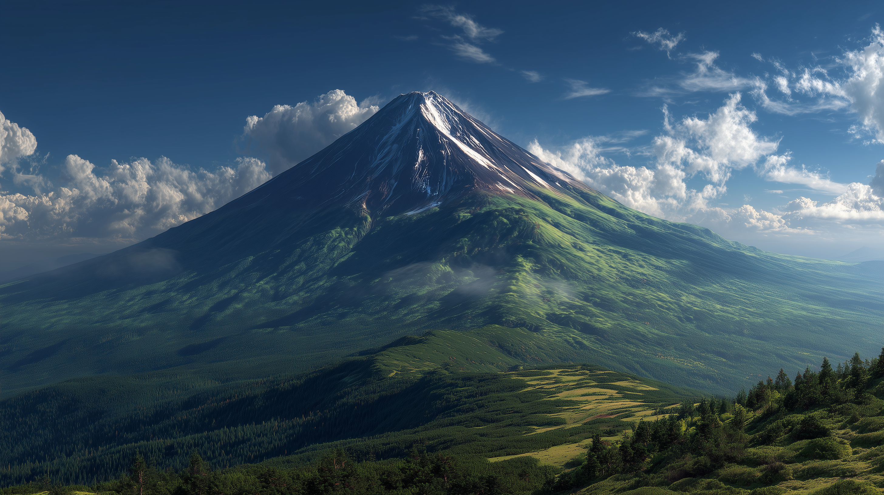 fond d'écran Mont Fuji 5120x1440 téléchargement gratuit