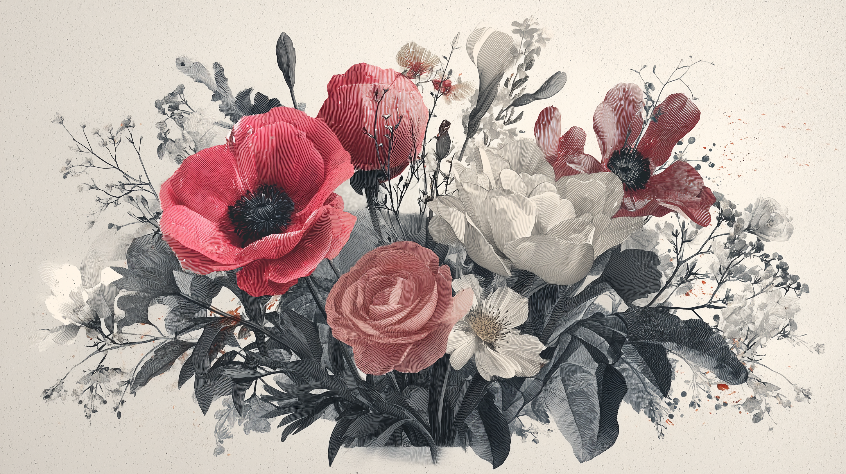 fond d'écran Bouquet de fleurs windows 11 ultra hd téléchargement gratuit