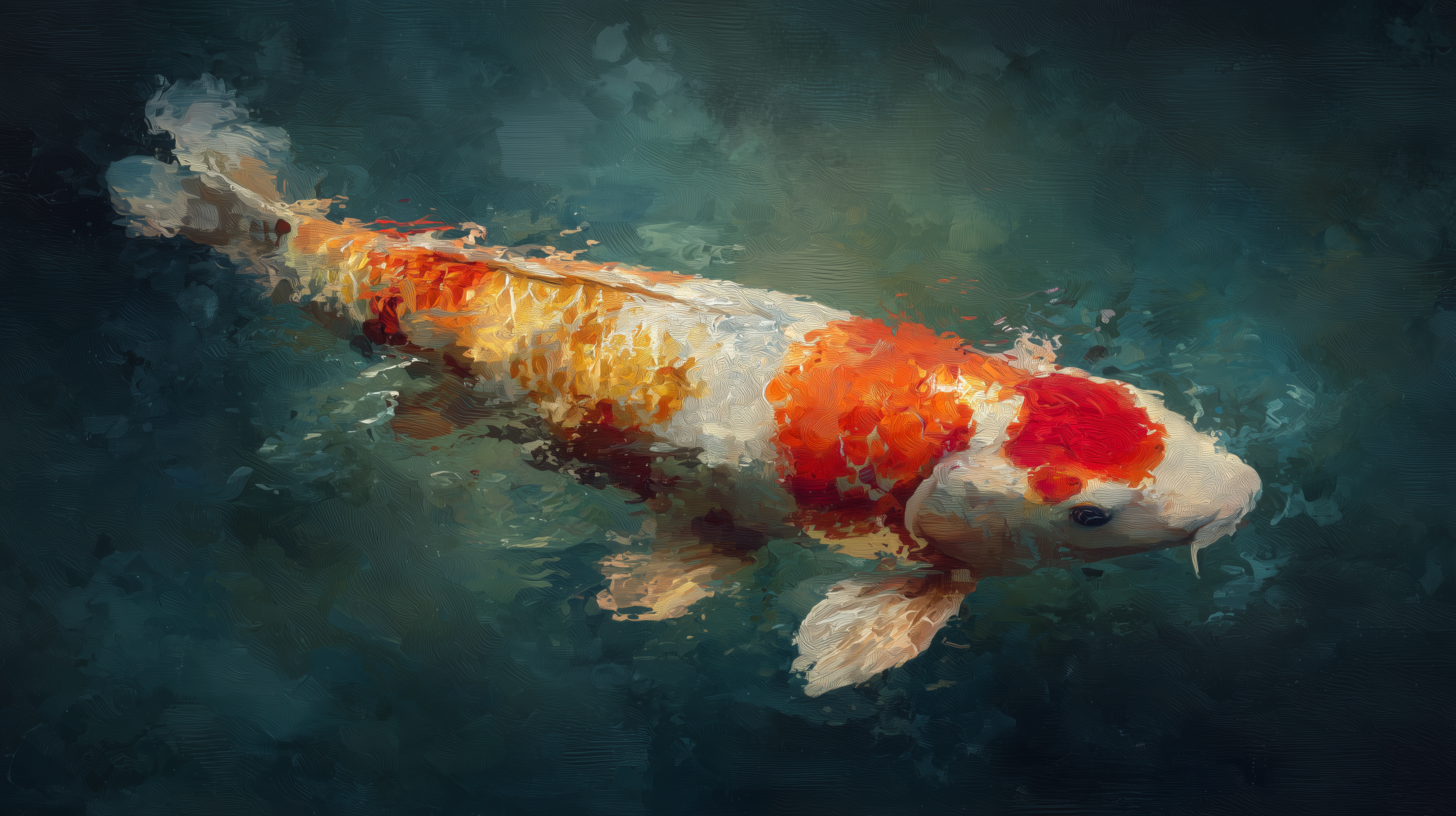 fond d'écran Koï ultra hd 3840x2160 téléchargement gratuit