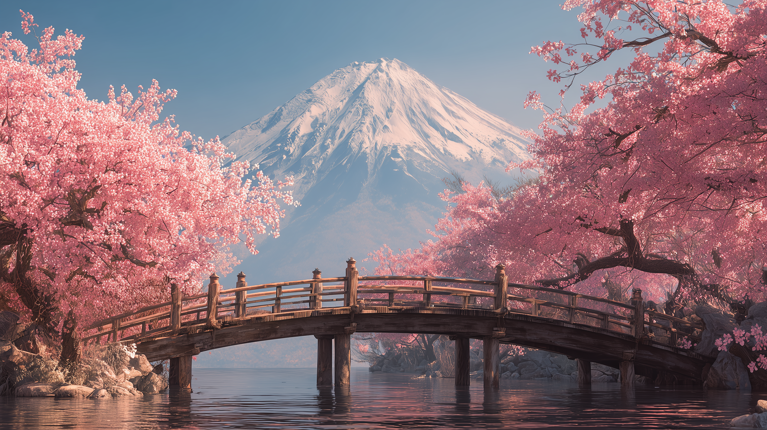 fond d'écran Mont Fuji pc windows 10 4k téléchargement gratuit