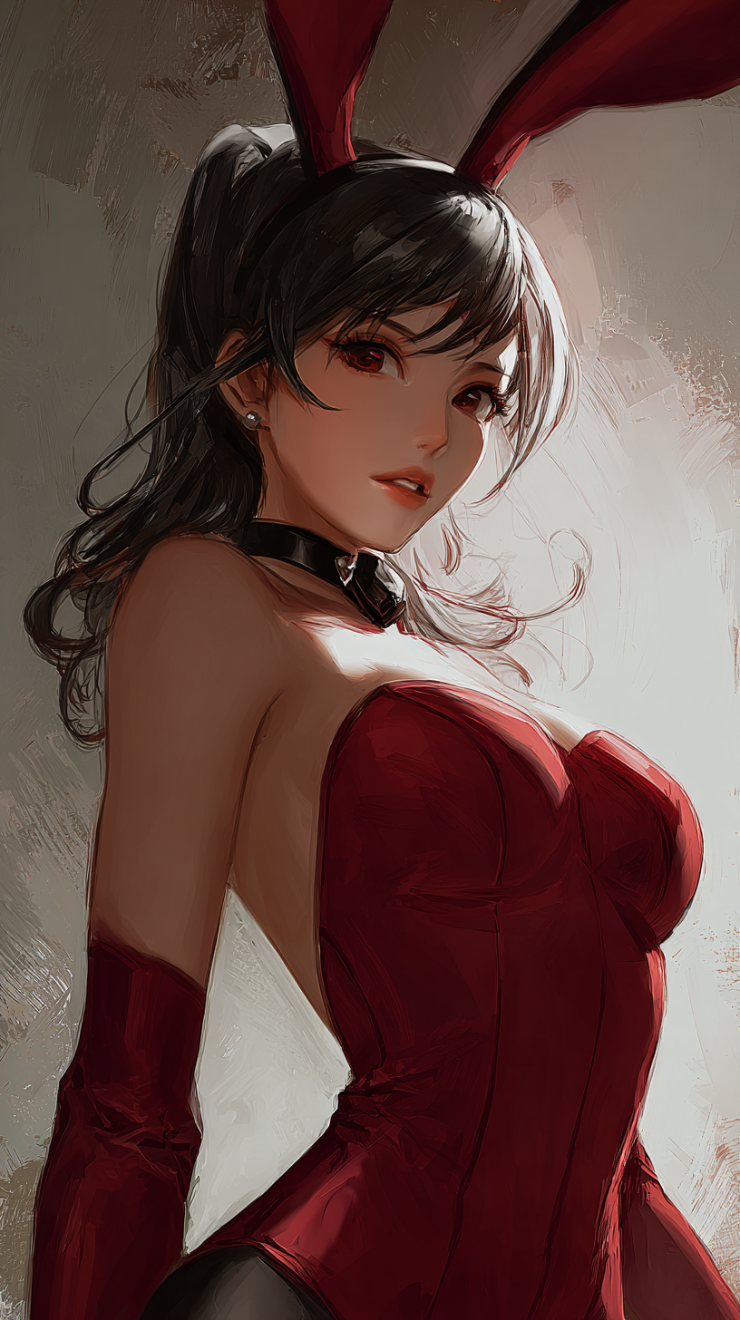 fond d'écran fille lapin téléphone Nokia télécharger gratuit