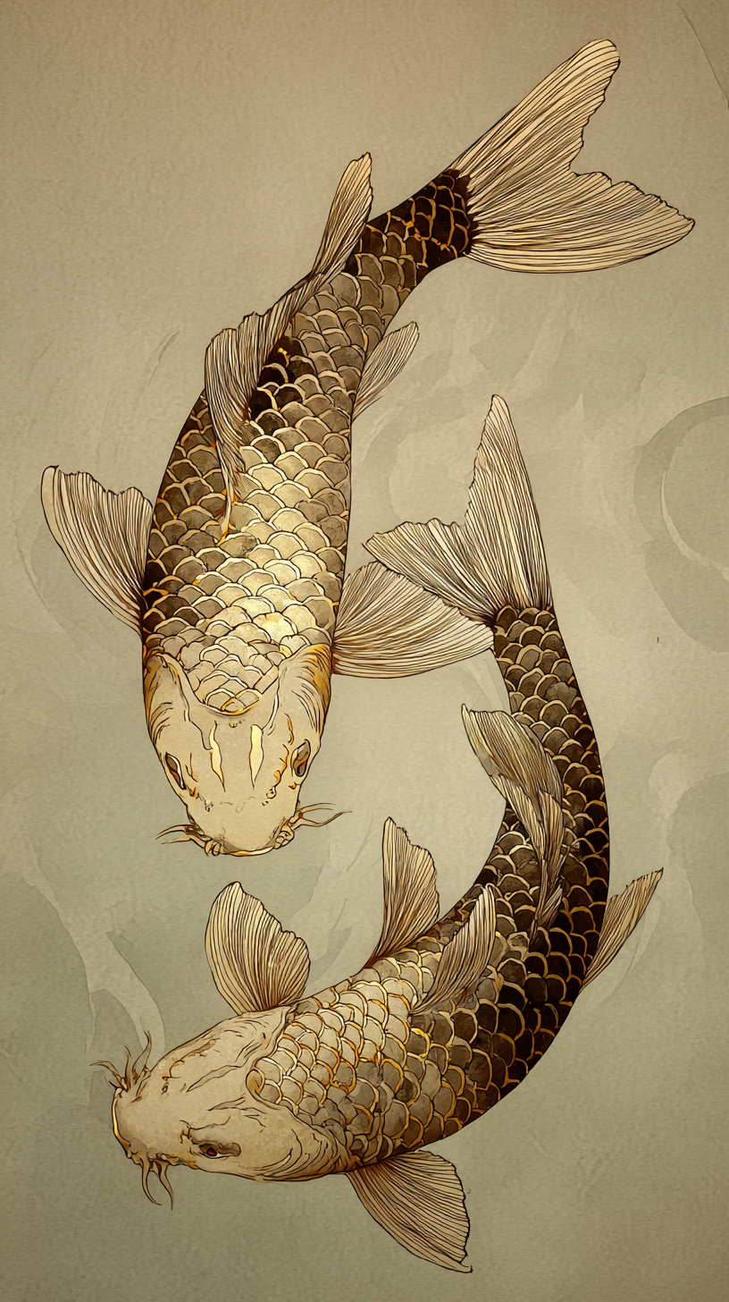 fond d'écran Koï iphone 15 télécharger gratuit