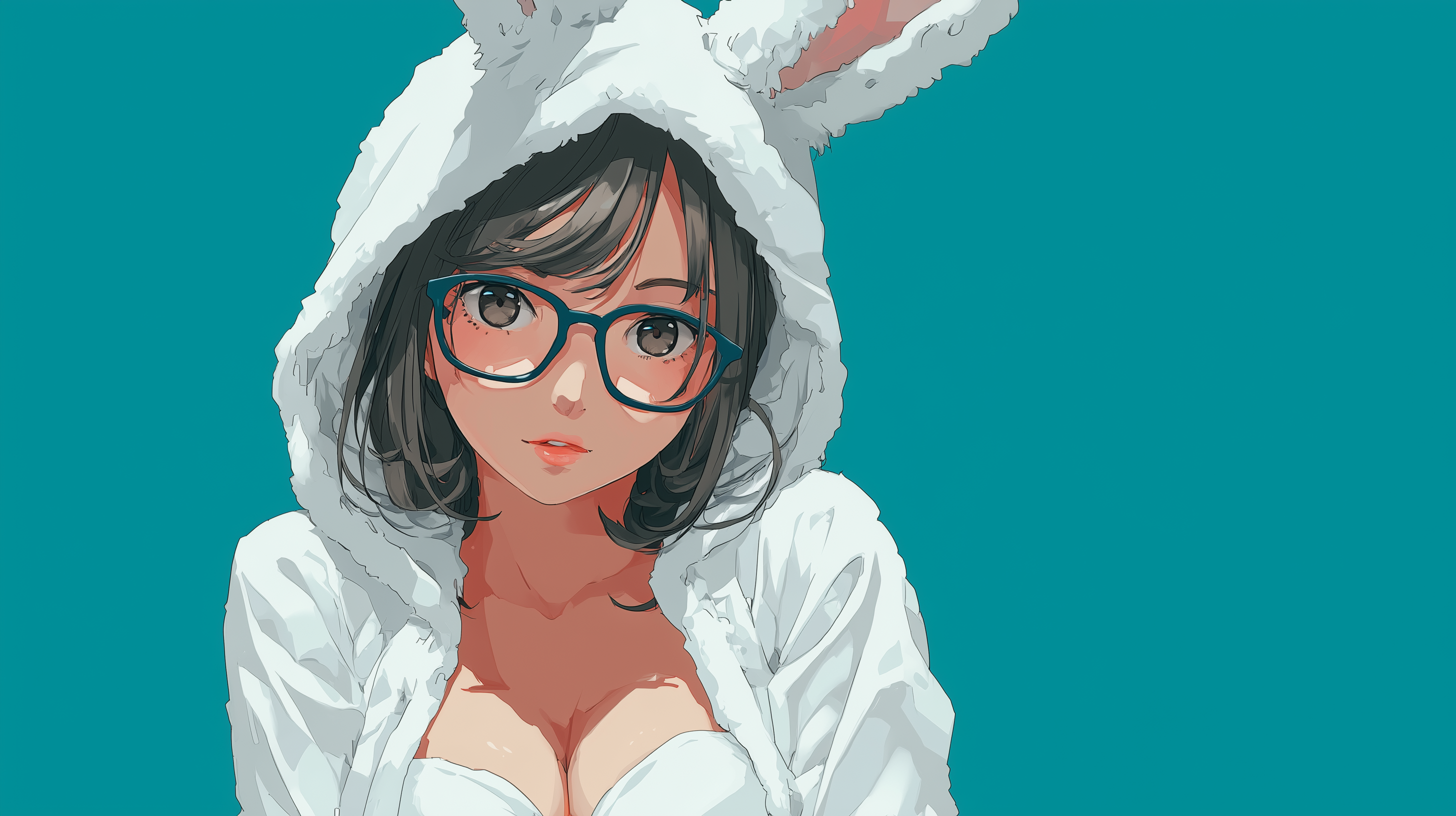 fond d'écran fille lapin 1920x1080 gratuit téléchargement gratuit