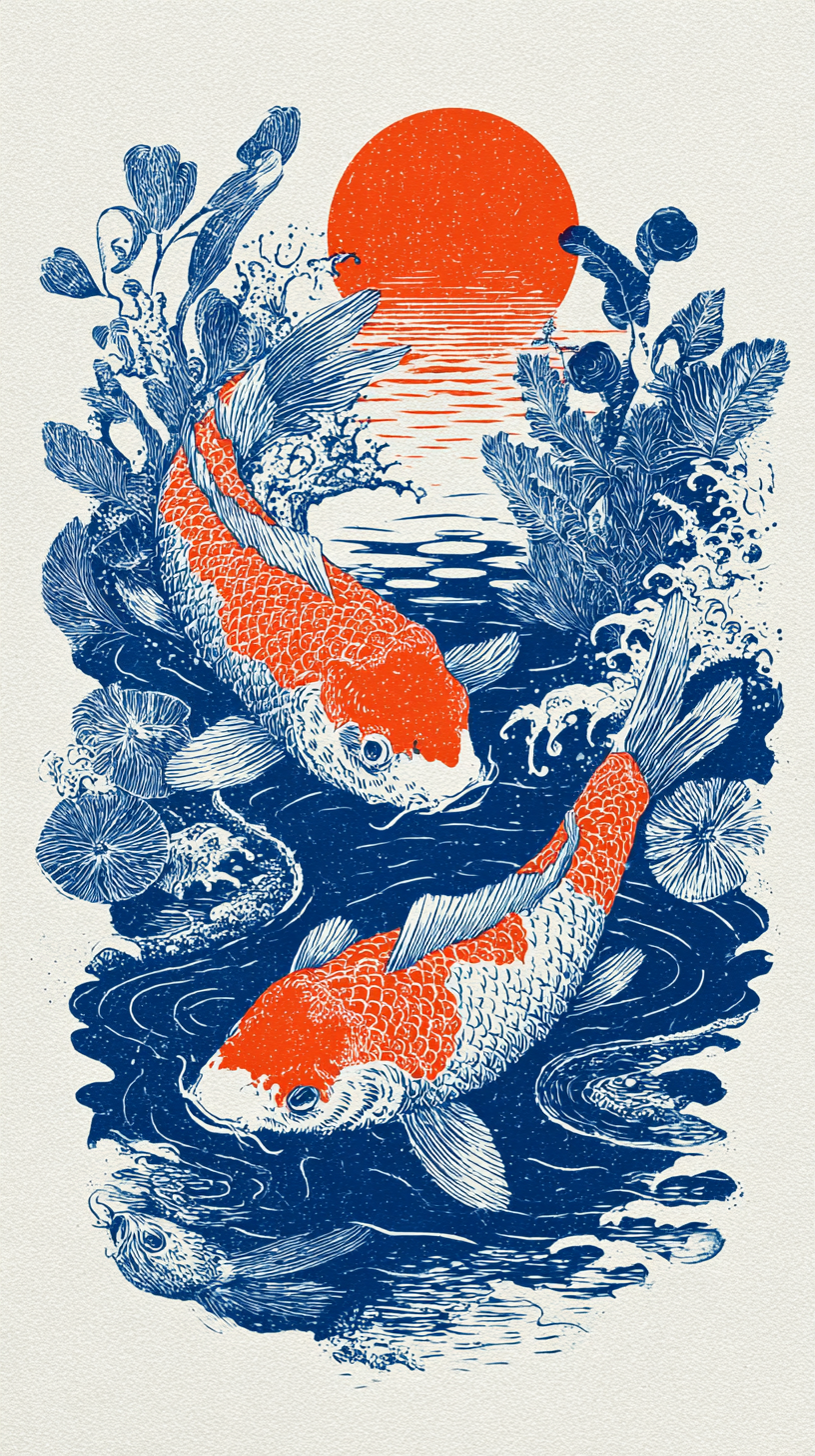 fond d'écran Koï iphone 11 gratuit