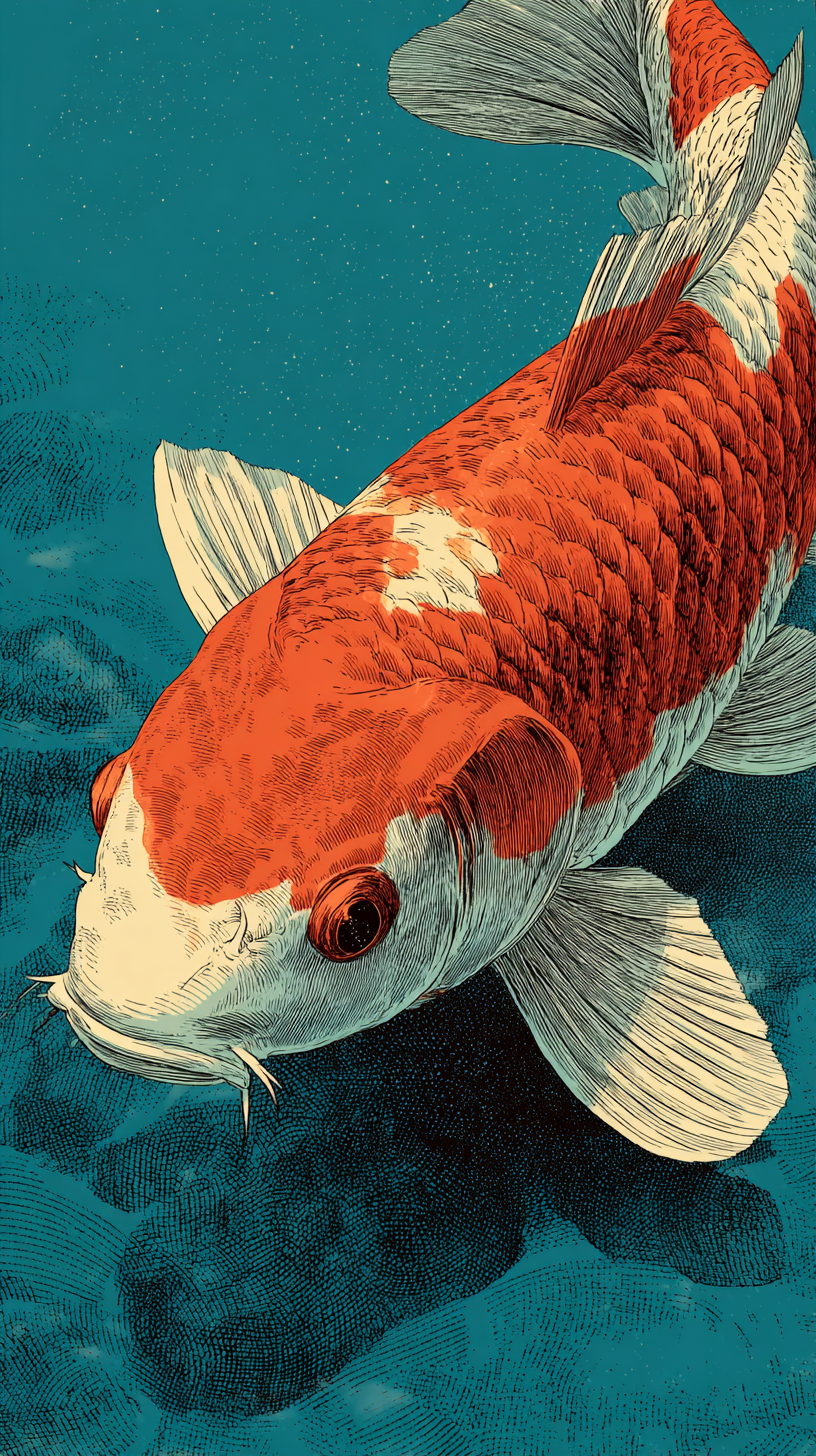 iphone fond d'écran Koï gratuit