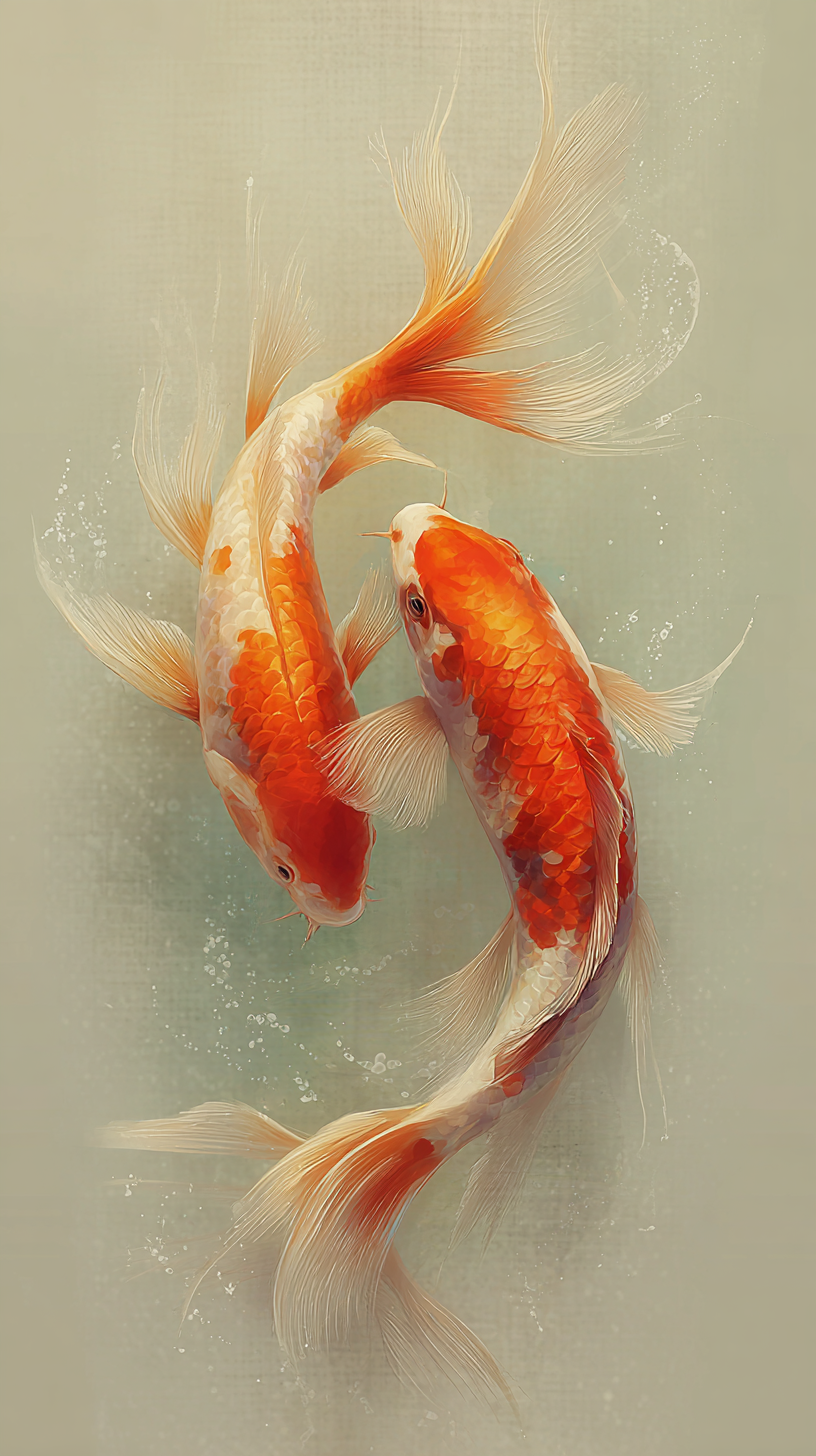 fond d'écran Koï android 4k télécharger gratuit