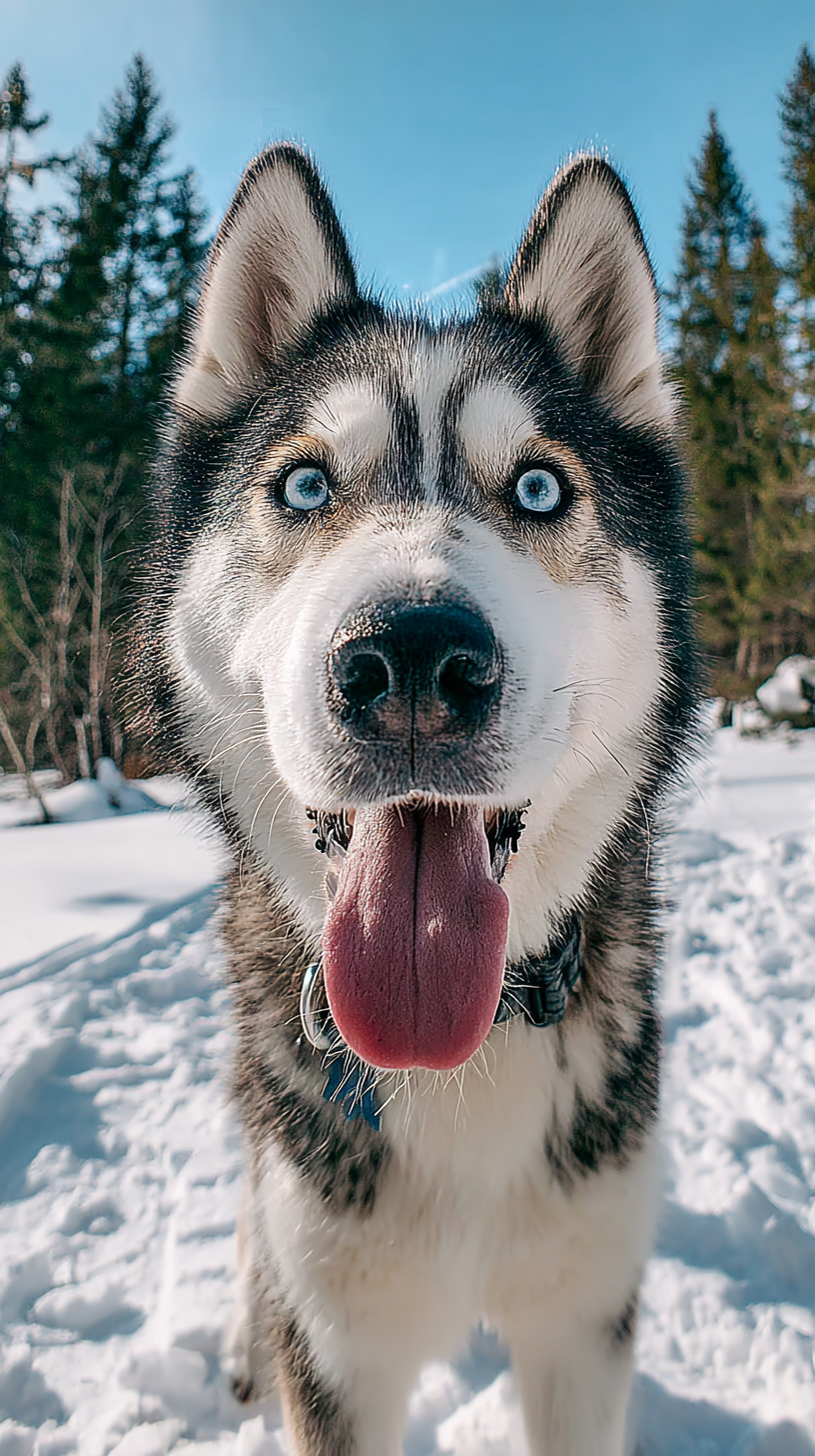 fond d'écran Husky sans filigrane pour téléphone portable gratuit