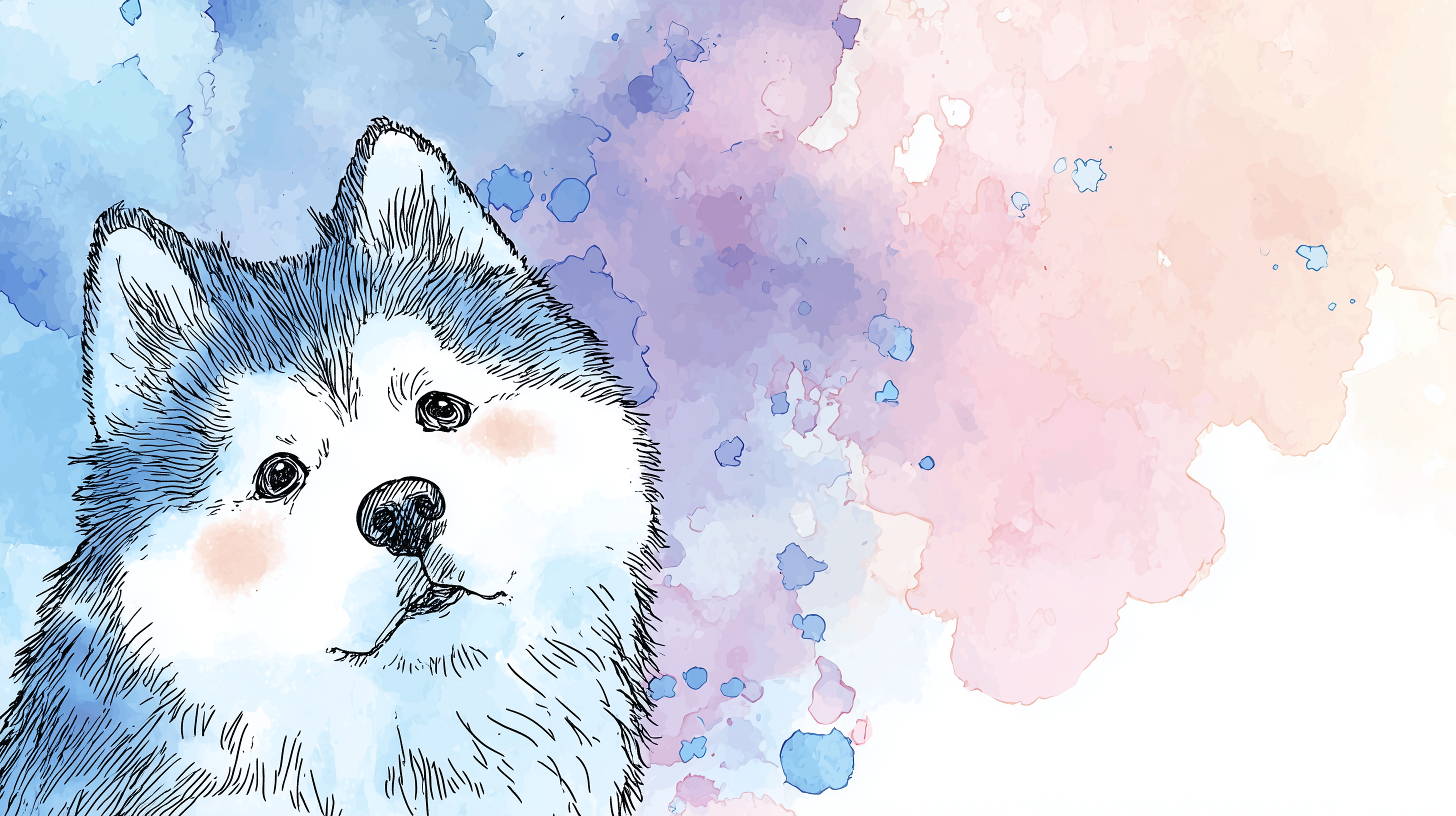 fond d'écran Husky windows 11 hd téléchargement gratuit