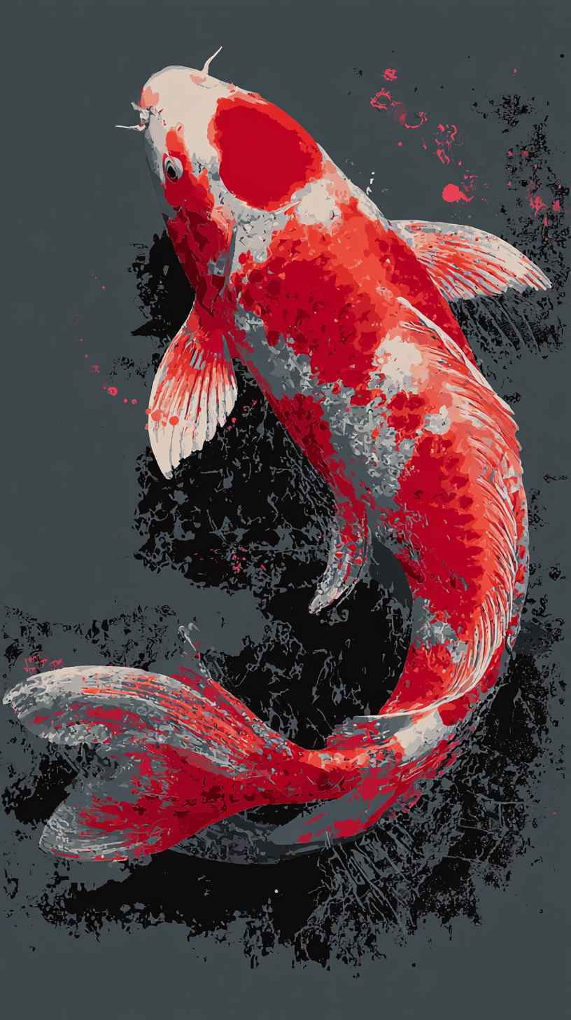 fond d'écran Koï iphone xr gratuit