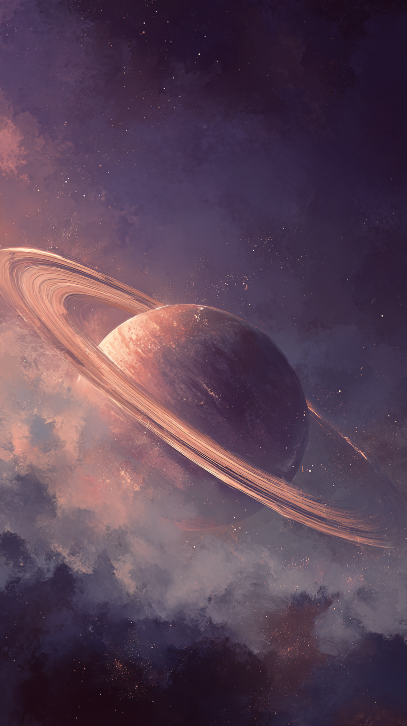 fond d'écran Saturne android 4k télécharger gratuit