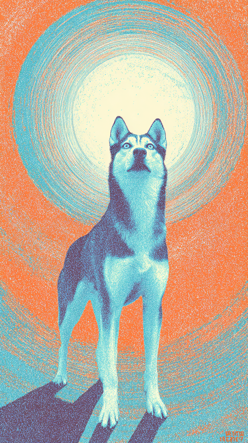 fond d'écran Husky iphone 15 télécharger gratuit