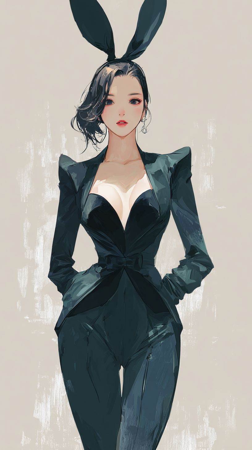 fond d'écran fille lapin téléphone samsung gratuit android