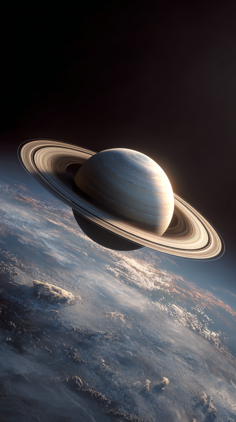 fond d'écran Saturne iphone x gratuit