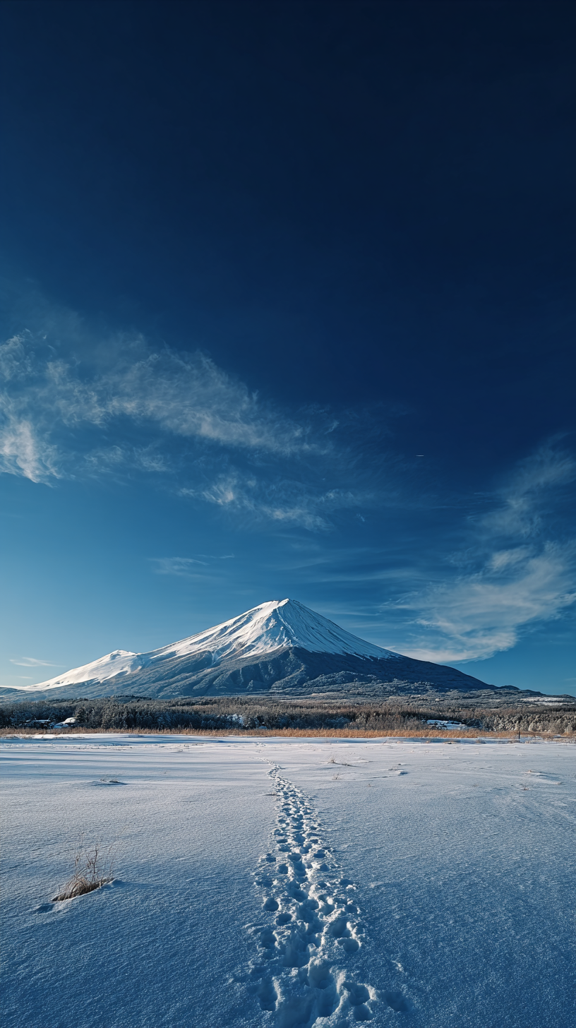 fond d'écran Mont Fuji iphone 15 télécharger gratuit