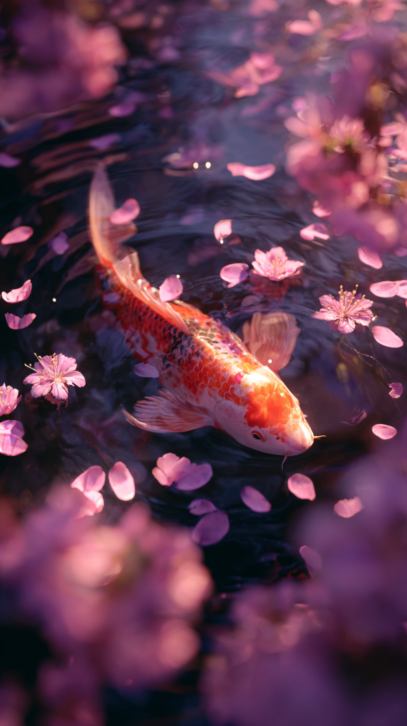 fond d'écran Koï xiaomi télécharger gratuit