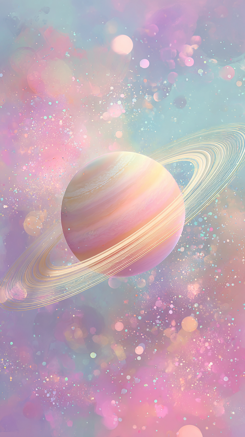 iphone fond d'écran Saturne gratuit