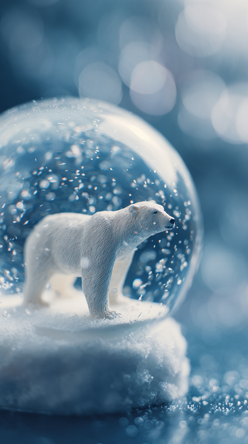 fond d'écran Boule à neige iphone 15 4k gratuit