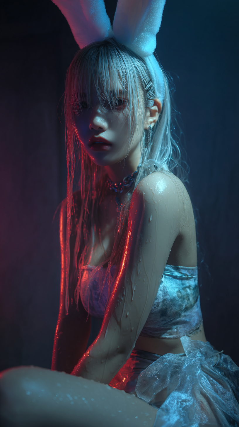 fond d'écran fille lapin téléphone Oppo télécharger gratuit