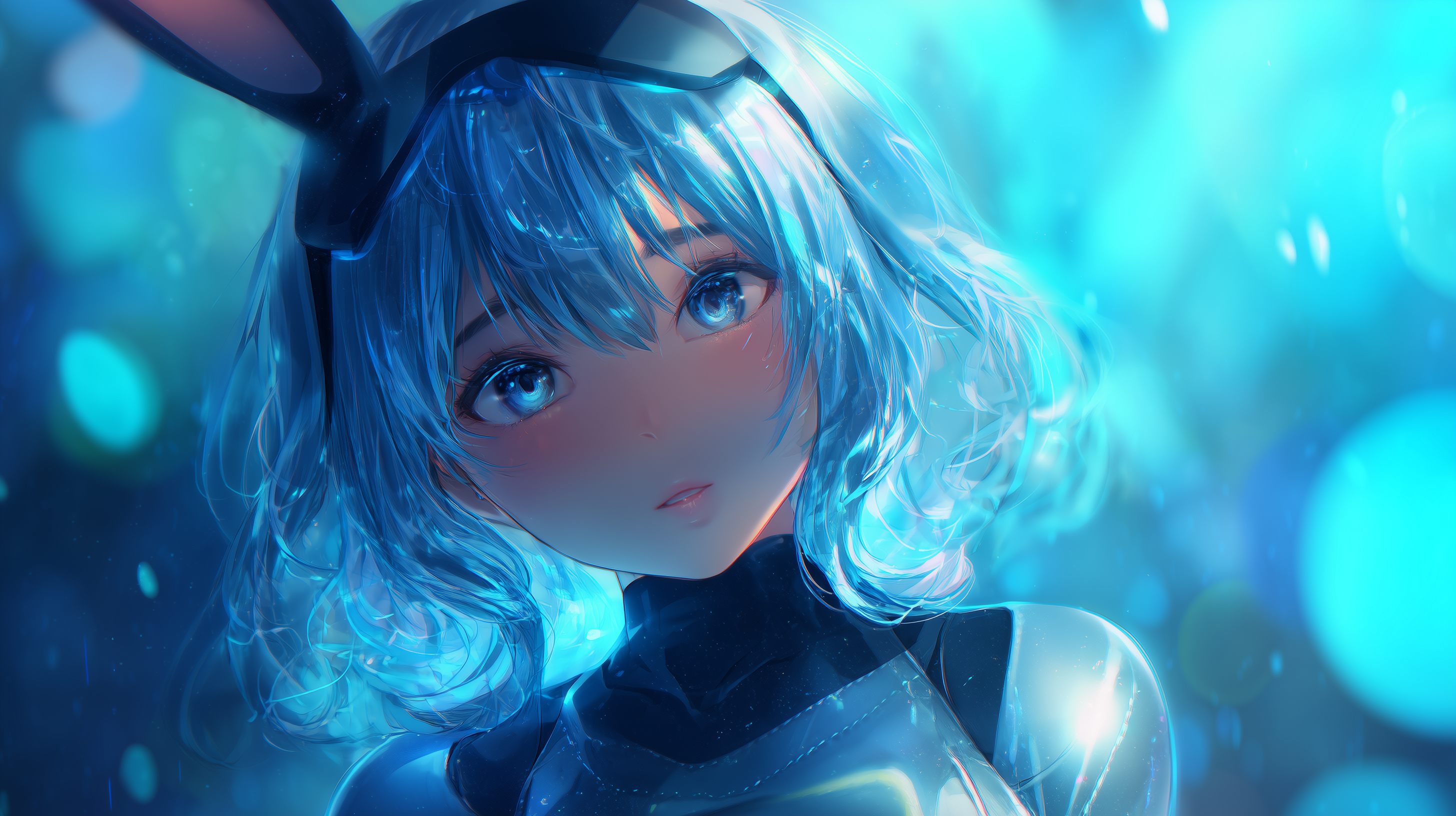 fond d'écran fille lapin pc 5120x2880 téléchargement gratuit