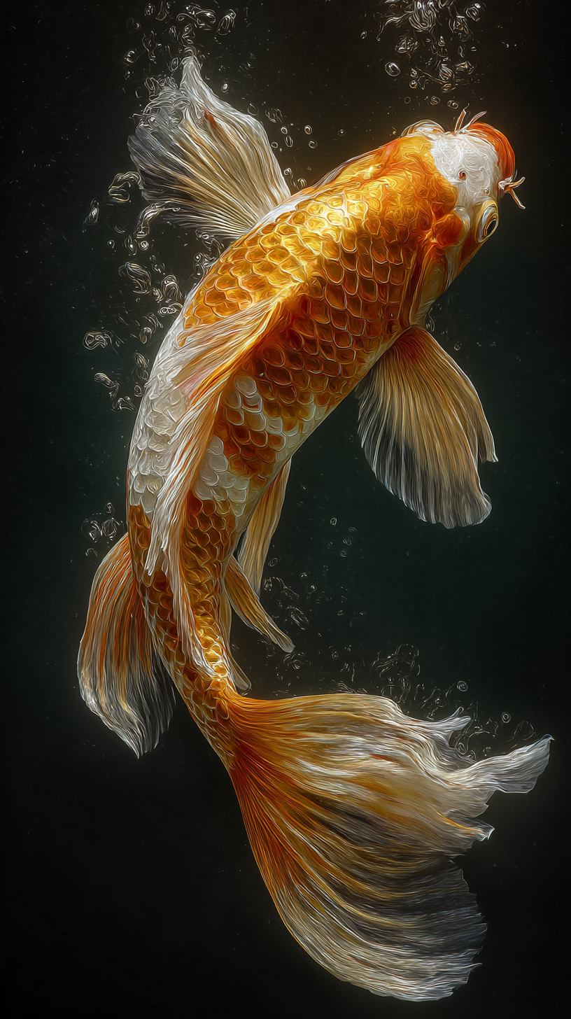 fond d'écran Koï iphone 16 pro gratuit