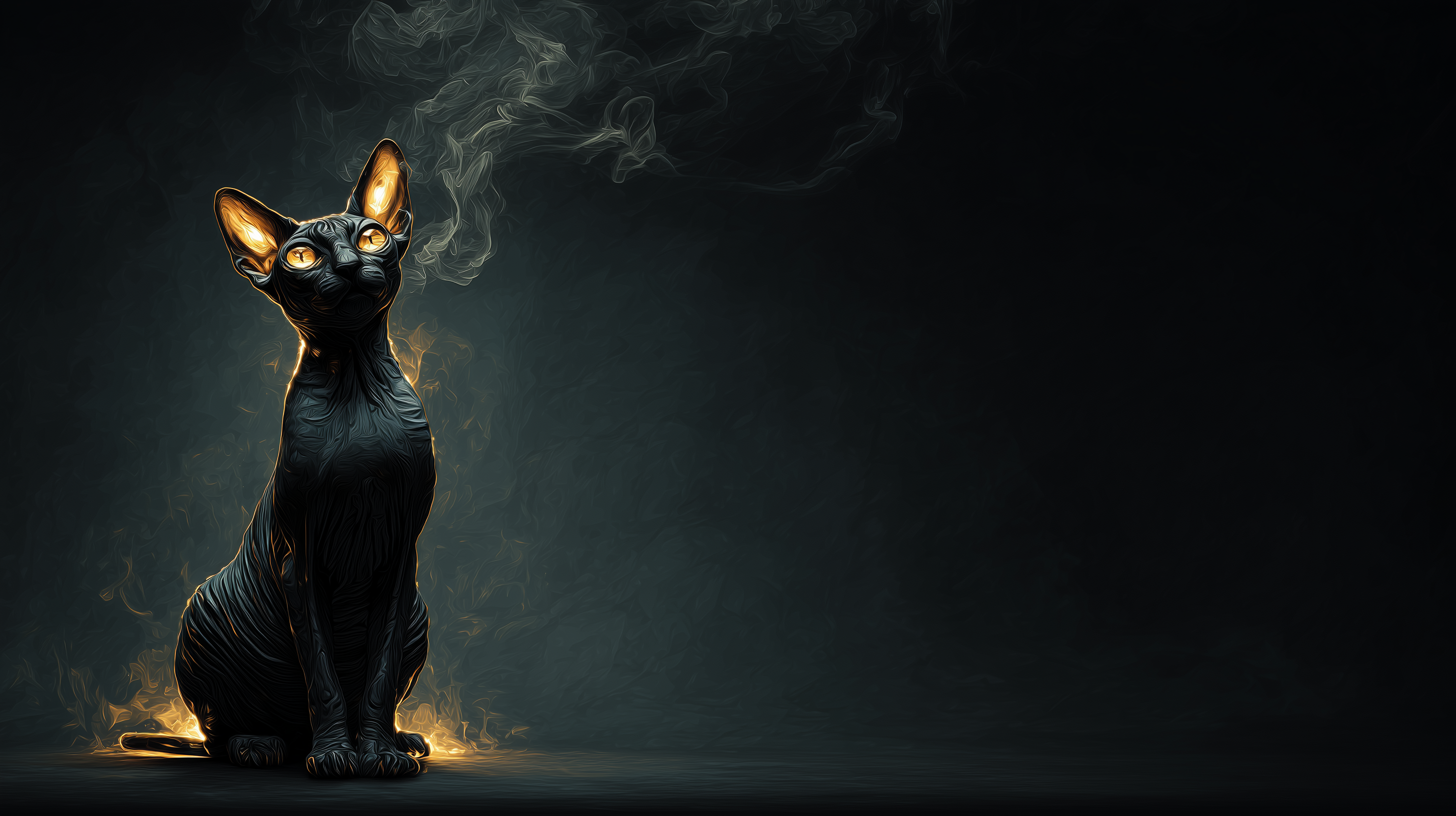 fond d'écran Sphynx 3840 x 1080 téléchargement gratuit