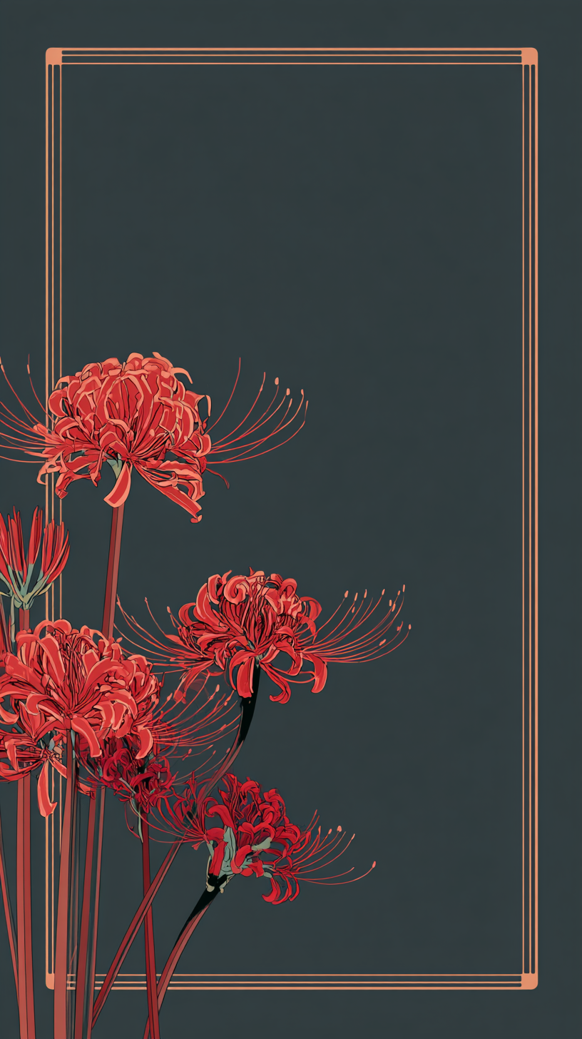 fond d'écran Lycoris radiata iphone 15 pro max 4k télécharger gratuit