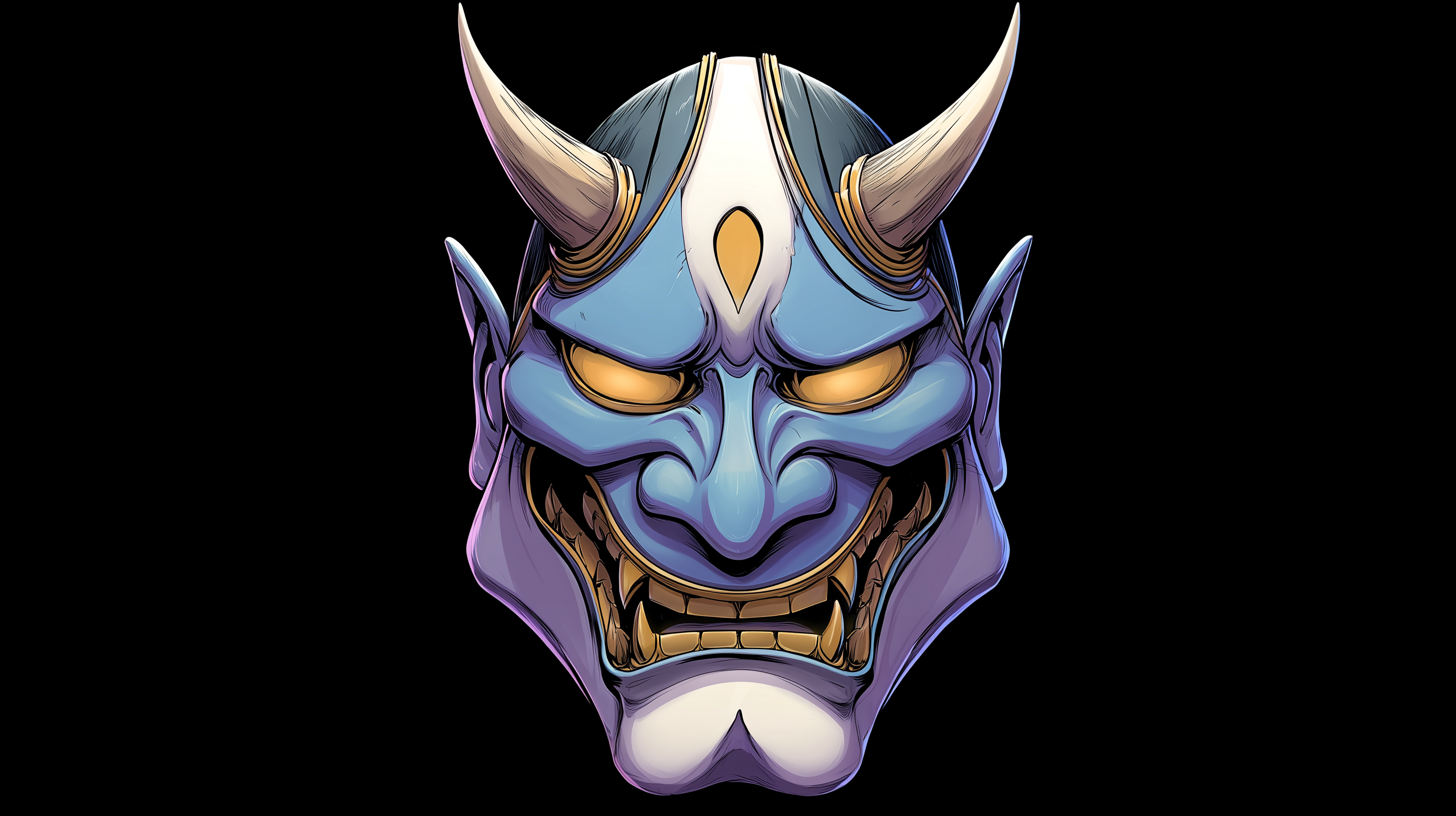 fond d'écran Masque japonais windows 10 téléchargement gratuit