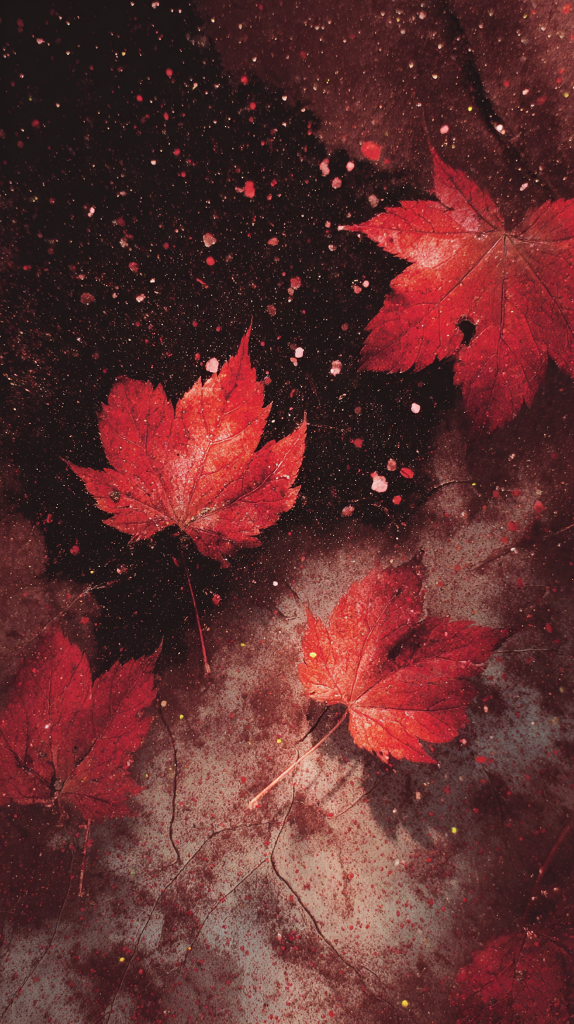 fond d'écran coloriage Érable rouge téléphone Xiaomi télécharger gratuit